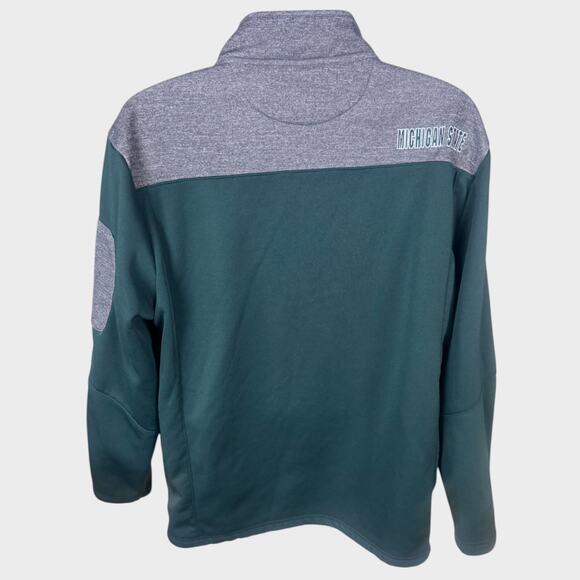 Colosseum Mens XXL Gray Green Full Zip MSU Michigan State Spartans Jacket - Picture 4 of 7